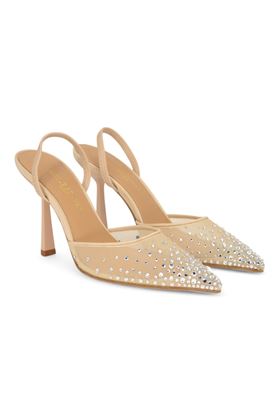 Slingback in rete colore carne. NICOL BONNET | 2515-BEIGE